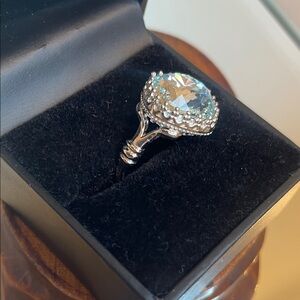 Sterling 925 Ring W/Blue Stone,SZ 8.